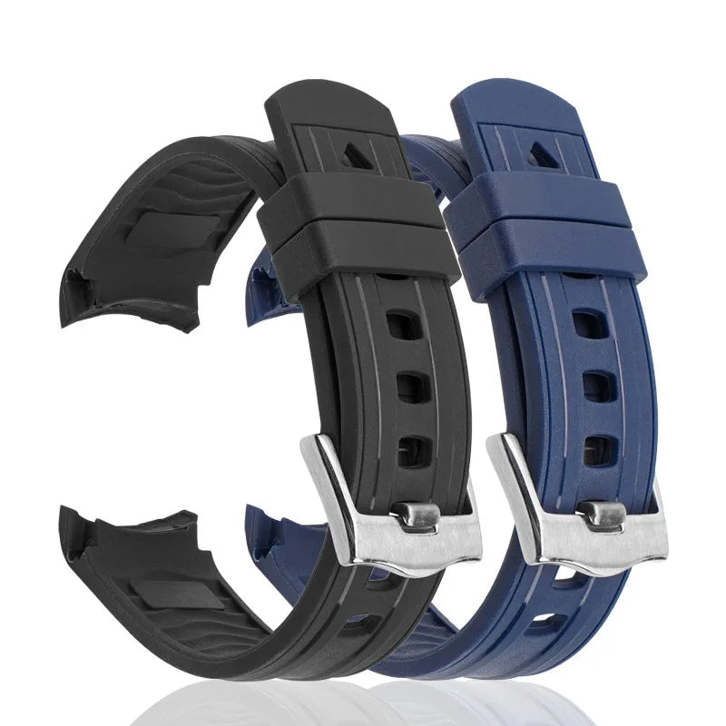 12 Colors TPU Curved End Silicone Belts 20mm Watch Strap Good Quality Waterproof Soft Sport Rubber Watch Bands Accessories