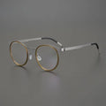 Acetate Alloy Glasses Frame Men Women Round Myopia Optical Prescription Eyeglasses Korea Eyewear