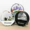 Creative Instagram Round Plant Holder Living Room Unique Iron Flowerpot With Rope