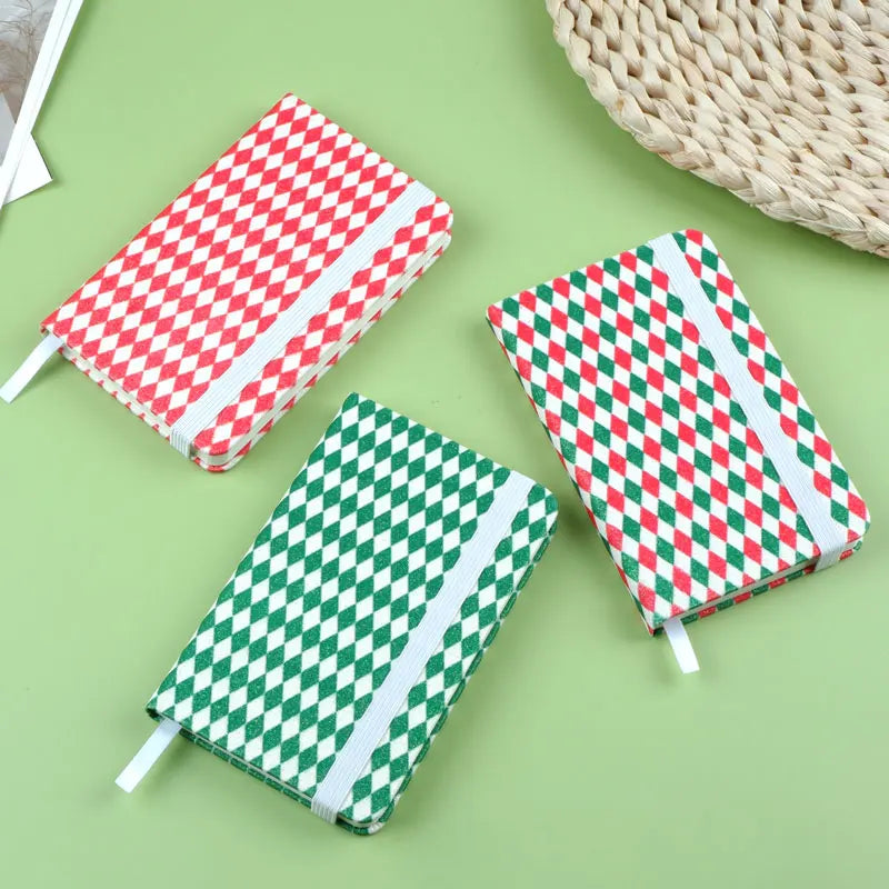 2025 A5 Laptop Creative Sequin Notepad Christmas Gift Custom Promotional Gift Event Giveaways Diamond Lattice Design Notebook