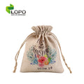 Lopo Sublimation Jute Burlap Bags with Drawstring 21*17cm Durable & Eco-Friendly Sublimation Ink Compatible for Gift Packaging