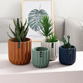 7" Flower Pot Garden Small Cement Indoor Flowerpot Decorative Cement Planter Pot Concrete Planter Pots Without Saucer
