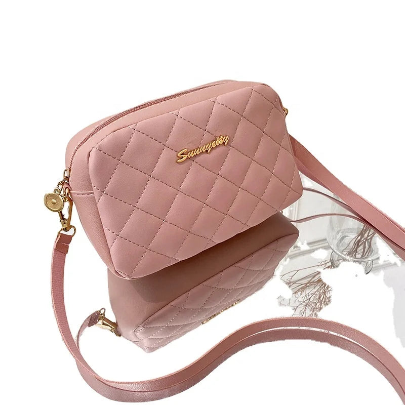 Small Messenger Bag for Women Trend Lingge Embroidery Female Shoulder Bag Fashion Chain Ladies Crossbody Bags