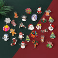 Manufacturer Cartoon Merry Christmas Gold Plate Soft Enamel Brooch Hat Clothes Tie Scarf Button Pin Badge Custom Lapel Pins
