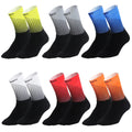 Compression Anti Slip Crew Spring Sport Socks for Men Women-Breathable Cycling Socks with Functional Fabric