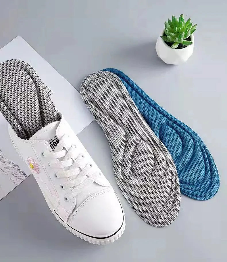 3D Deodorant Breathable Sweat-absorbing Non-slip Insoles Sports Shock Absorbent Foam Memory Insole