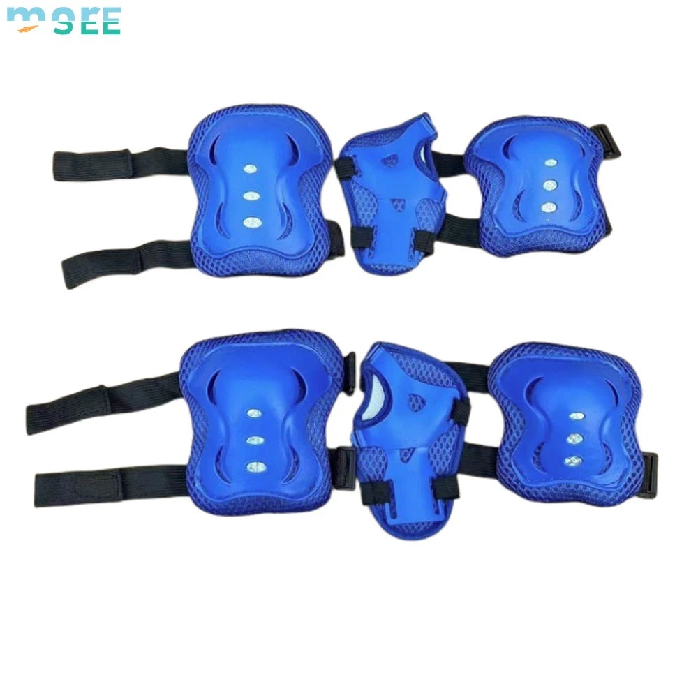 SeeMore 3-14 Years Kids Toddler Cotton Wrist Guards Protective Gear Set Knee Pads Knee and Elbow Pads