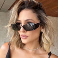 2025 Hot-Selling Retro Half-Frame Metal Sunglasses Fashionable Semi-Rimless Square Women & Men Shades Customizable