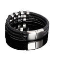 Handmade New Fashion Genuine Leather Cuff Bracelet Unisex Punk Wrist Band for Men and Women