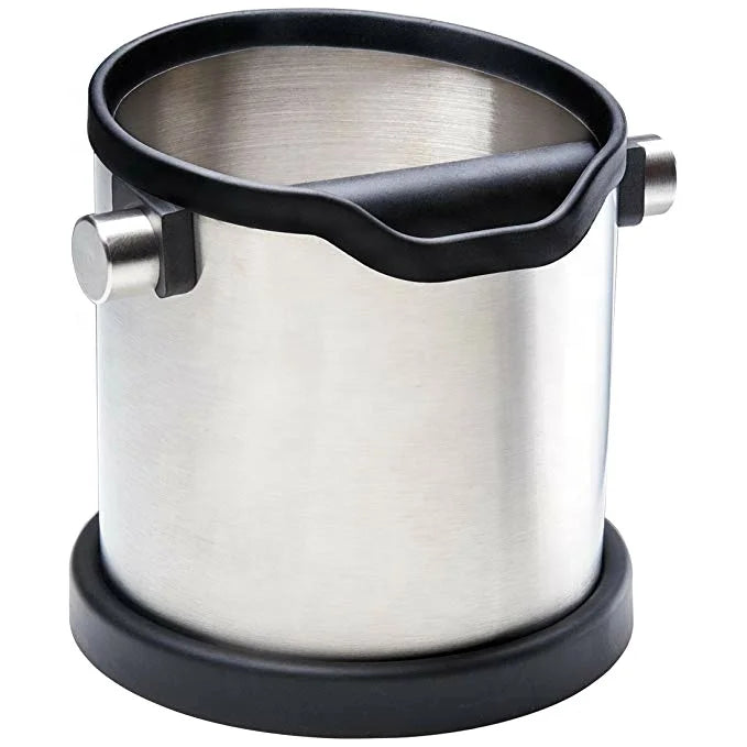 Stainless Steel Barista Tools Detachable Knock bar Grind Waste Bin Espresso Dump Bin & Coffee Grind Knock Box