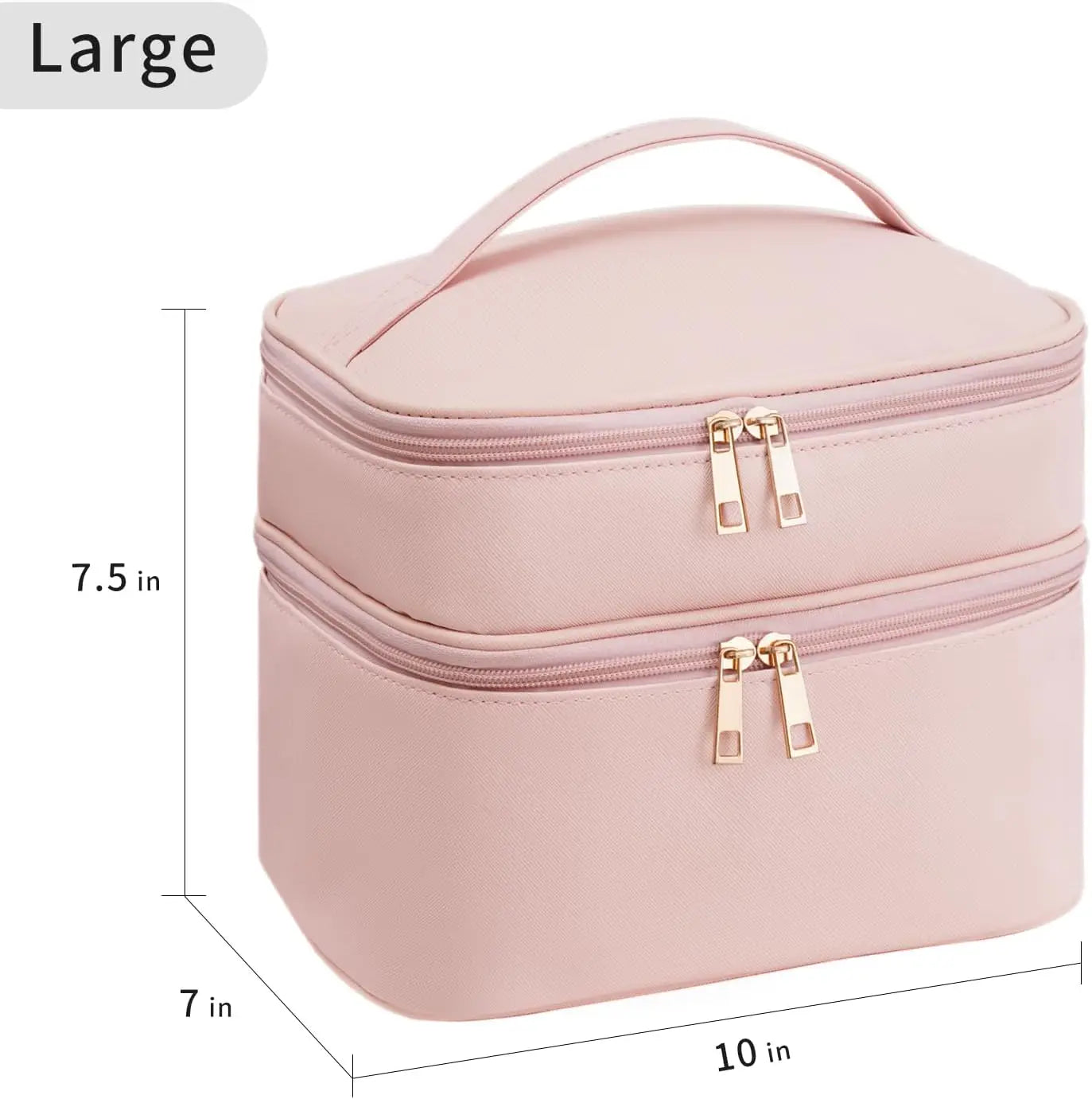 Double Layer Travel Makeup Bag Portable Cute Cosmetic Bag Large Make up Organizer Case Toiletry Bag