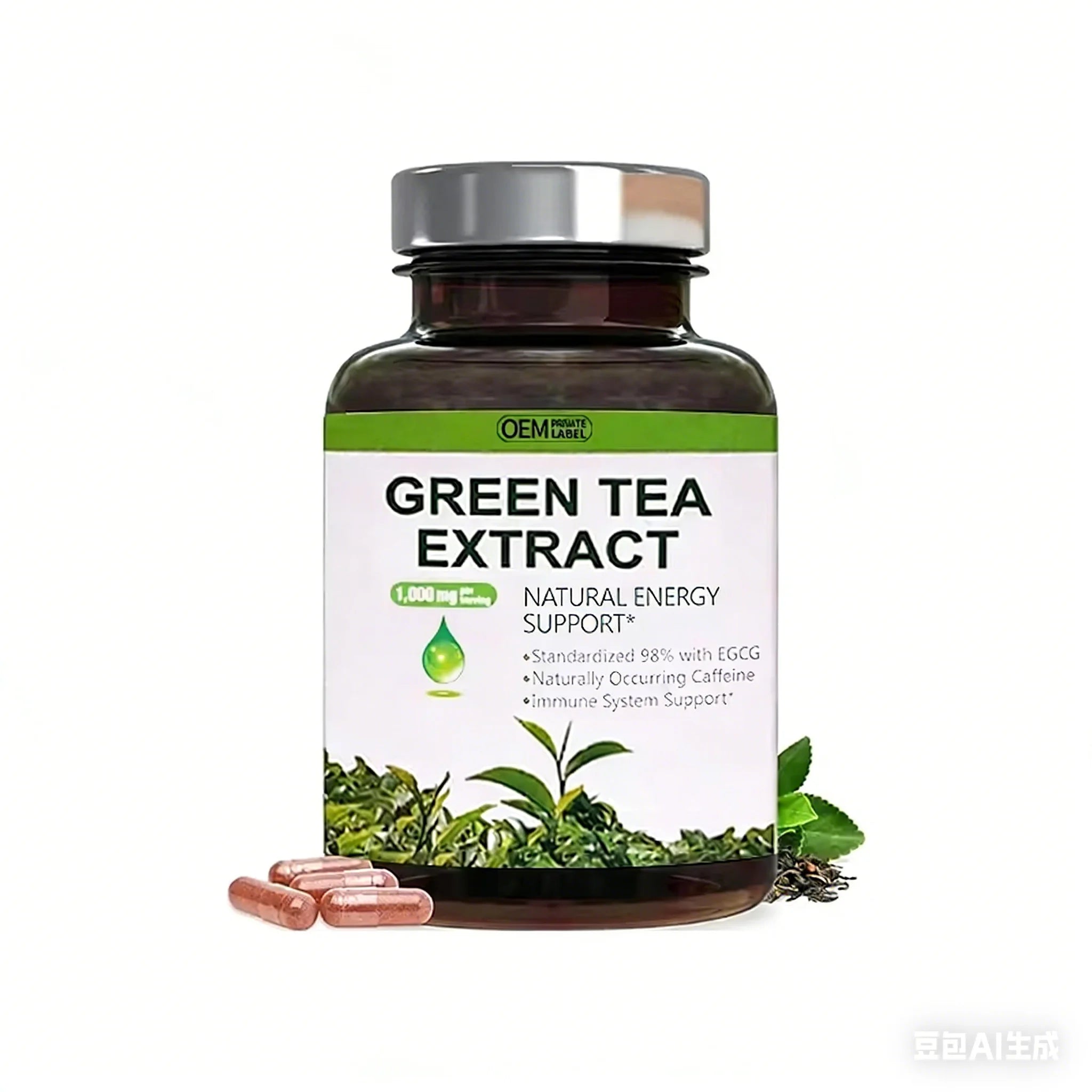 100% Natural Fresh and Plant Extract From Leaf Plant Extract Green Tea Extract Powder Capsule