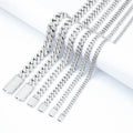 Hip Hop Jewelry 925 Sterling Silver Moissanite Cuban Chain8mm 10mm 12mm 14mm 18mm 20mm Miami  Cuban  Necklace  Chain