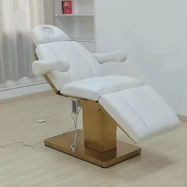 Luxurious Beauty Shop Spa Facial Chair Bed 3 4 Motors Adjustable Electric Reclining Massage Table and Bed Have Heating Function