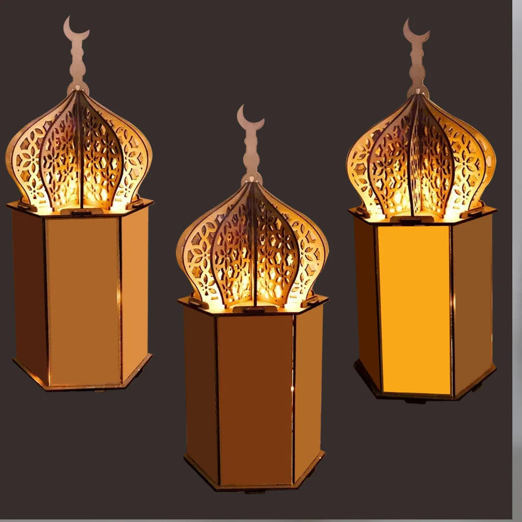 Wholesale Creative Wooden Ramadan Lanterns for Home Decoration Featuring Unique Lighthouse Design Dropshipping
