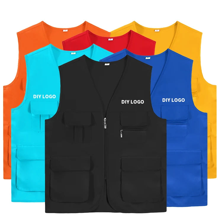 Customized Fishing Vests With High Cost-effectiveness Factory Supplies Multi Pocket Vests Shooting Suits Men's Vests With Pocket