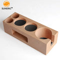 Portafilter Stand 51mm Espresso Machine Handle Storage Tamper Mat Rack Wood Coffee Filter Tamper Holder