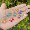 Hot Selling Small Animal Bracelets 18K Gold Jewelry Gold Plated butterfly Zircon Bracelet Adjustable Ladies Bracelet