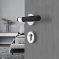 Classic Knurled Lever Handles Zinc Alloy Black Knurled Door Handle with Lock