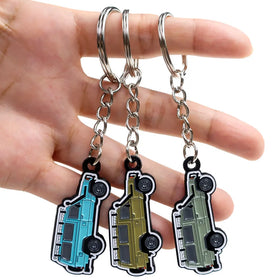 Custom Cute Metal jeep Key Chain Cartoon jeep Car logo Enamel Keychain Charms Key Ring Chain for Women
