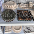 Stonekocc Ready to Ship Engrave Scallop Tray Fruit Luxury Volakas White Coffee Marble Stone Serving Pallet Small Dis