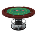 YH Entertainment Luxury Texas Hold'em Poker Table for 8 Players MDF Wood Metal Stainless Steel 120cm Diameter YH-ST009 45kg