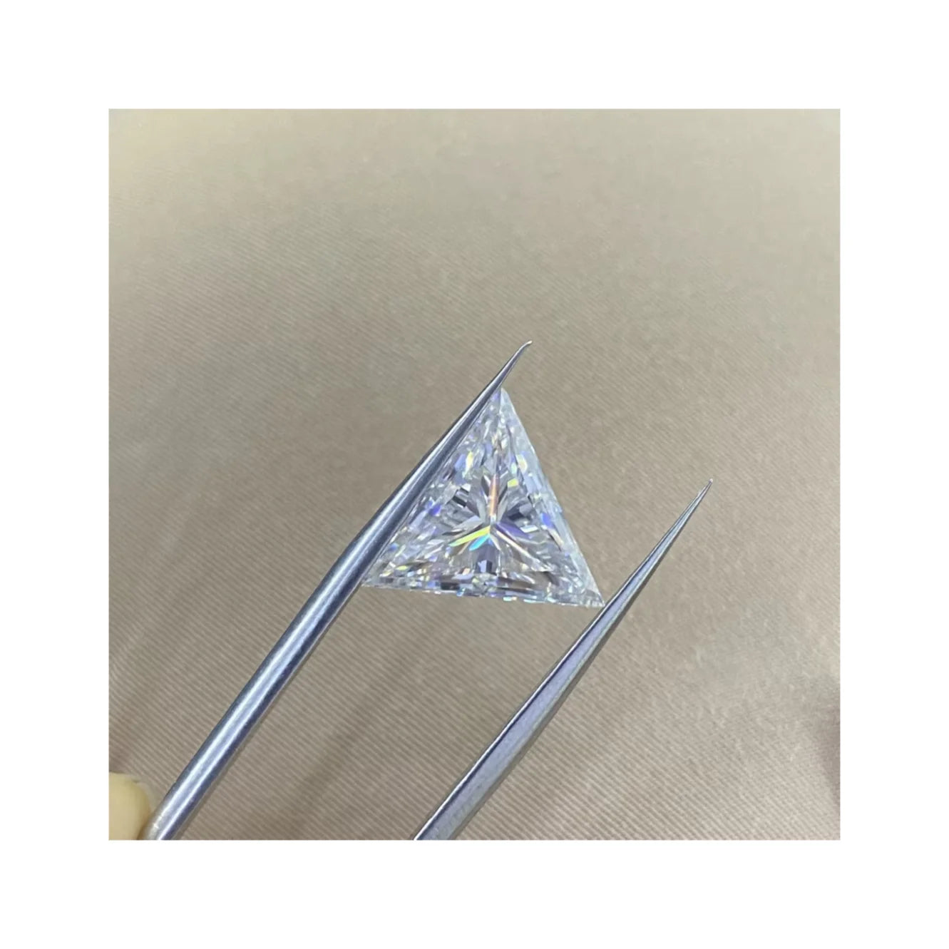 VVS1 D Loose Moissanite 0.5CT to 3CT GRA Certificate White Triangle Cut Moissanite Diamond Gemstones