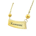 Customize Name Plate Necklace Enamel Letter Crown Flower Chain Hawaiian Samoan Personalized Birthday Anniversary Gift Jewelry