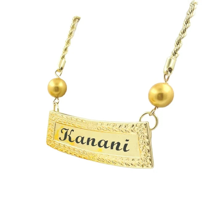 Customize Name Plate Necklace Enamel Letter Crown Flower Chain Hawaiian Samoan Personalized Birthday Anniversary Gift Jewelry