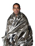 52\" X 84\" Thermal Rescue First Aid Blanket Waterproof Silver Cold Mylar Survival Emergency Foil Bulk Hiking Promotional Price