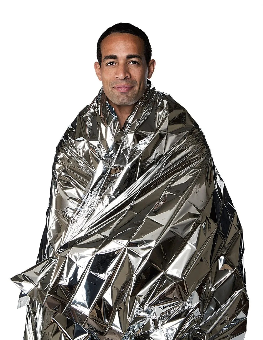 52\" X 84\" Thermal Rescue First Aid Blanket Waterproof Silver Cold Mylar Survival Emergency Foil Bulk Hiking Promotional Price