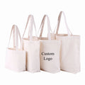 Fashionable Custom Logo Design Women's Tote Bag Cotton Linen Canvas with Rope Handle for Beach Daily Shopping Zipper Closure