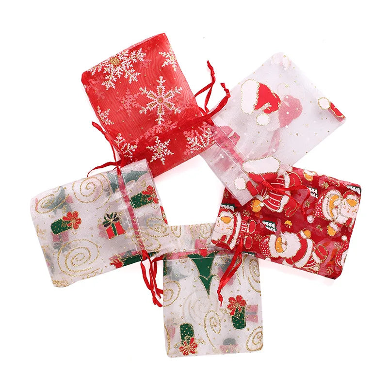 2019 Christmas Yarn Children's  Gift Bag Storage Gift Bundle Mouth Cosmetics Mobile Phone Storage Jewelry  Wedding Bag