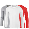 Men's Casual 180g Long-Sleeved T-Shirt with Pullover Neck Youth Bottoming Shirt P-Solid Pattern Summer New Arrival