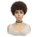 X-TRESS Short Afro Kinky Human Hair Wigs 100% Human Hair Wigs Remy Full Machine Wigs Brazilian Women for American Africa Black