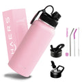 2025 Hot Sales 12 24 32 40 64 Oz Metal Stainless Steel Gym Water Bottle With Straw