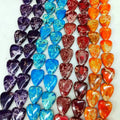 Natural Smooth Charm Gemstone Sea Sediment  15*20mm Heart Shape  Imperial Jasper Loose Stone Beads Jewelry Making