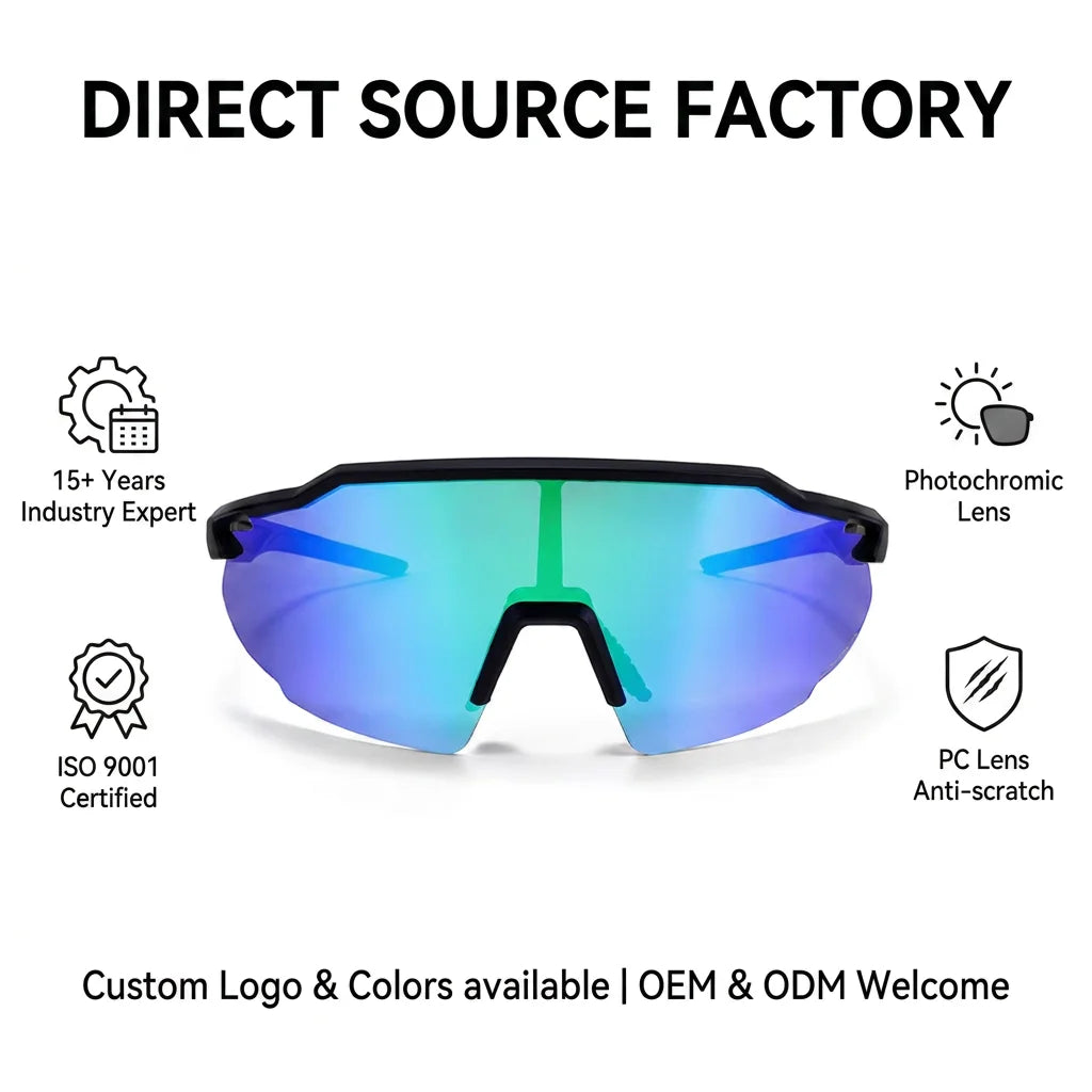 Eye Protection HUBO HB-521 Cycling Sunglasses for Ladies-Bike Riding MTB Photochromic Adjustable Nose Guard Sports Outdoor Beach