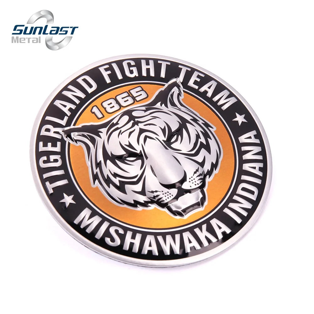 3D Round  Badges Emblems Decals Automotive Metal Round Car Stickers Metal Car Badge Sticker