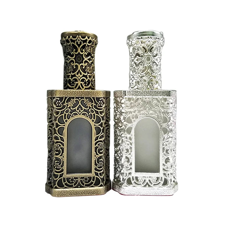 Chinese Factory 25ml Luxury Arabic Metal Spray Perfume Bottles Fancy Attar Bottles MegaBDM