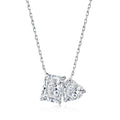 Dylam Custom 18K Gold Plated Necklace 925 Silver Crystal Heart Shape Lover Pendant Cz for Woman Wedding Gift and Birthday
