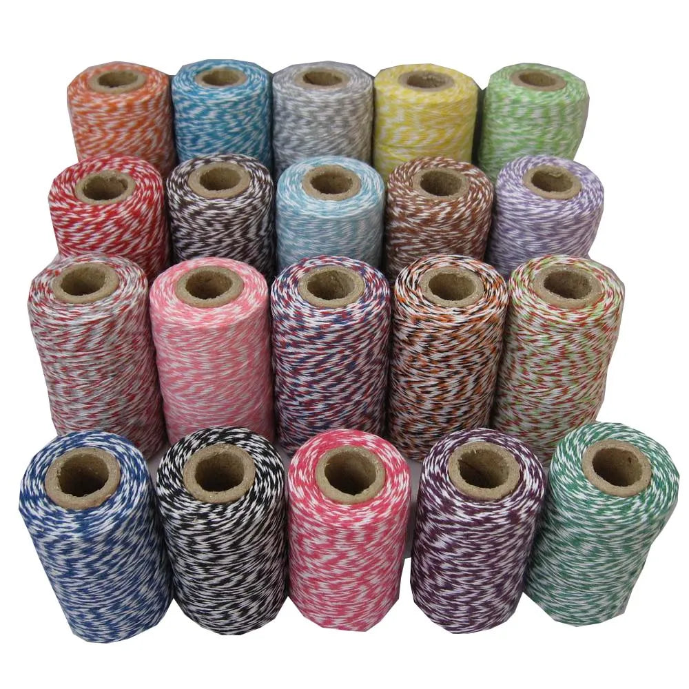 1mm Colorful Gold Twisted Cotton Wrapping Rope for Gift Wrapping Unique Thread Design