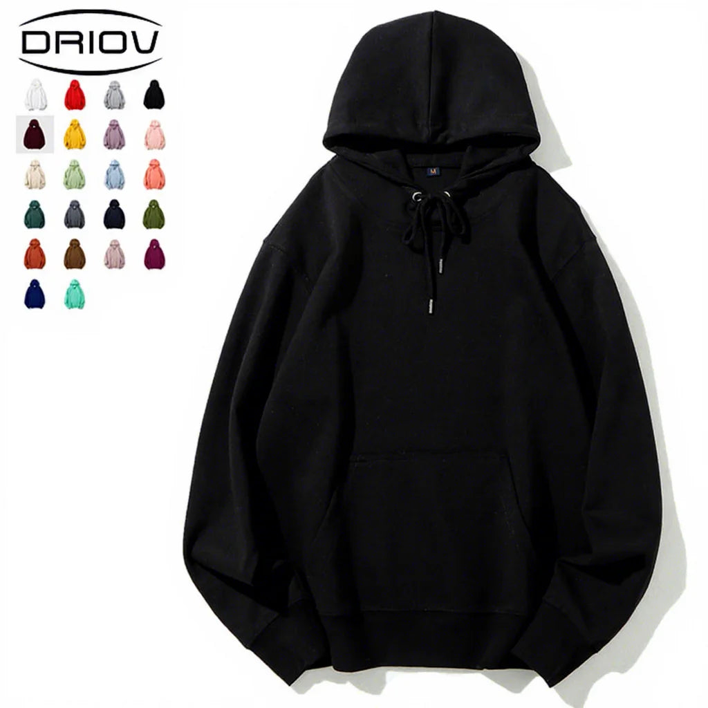 Autumn 300g 80% Cotton Thin Blank Hoodie Manufacturer Casual Solid Heavyweight Hoodie Custom Men's Hoodies