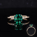 Starsgem Asscher Cut Emerald Custom 585 Solid Gold Jewelry 14K Womens Rise Gold Rings