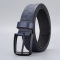 Wholesale Custom Logo Pin Buckle Leather Belts With Embossed Pattern Pu Belt for Men