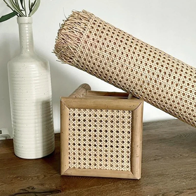 Contemporary Popular Cane Webbing Raw Material Plastic Mesh PVC Rattan Roll