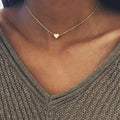 Tiny Heart Necklace for Women Short Chain Heart Pendant Necklace Gift Ethnic Bohemian Choker Necklace Wholesale
