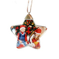 Qualisub Personalized Sublimation Christmas Tree Ornaments Plastic and MDF Blank Christmas Ornaments Star Shape