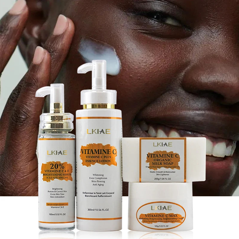 OEM ODM Glowing Vitamine C Max Moisturizing Brightening Body Lotion Face Cream Anti-Aging Skin Care Set (New) for  Women