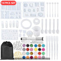 New 157 Pcs Set DIY Crystal Glue Dropping Tool Set Bracelet Pendant Jewelry Mold Combination with 12 Color Sequins